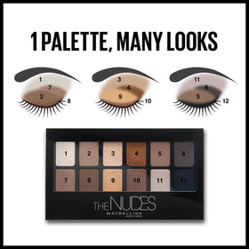 MAYBELLINE The Nudes Eyeshadow Palette lifestyle scene on vanity