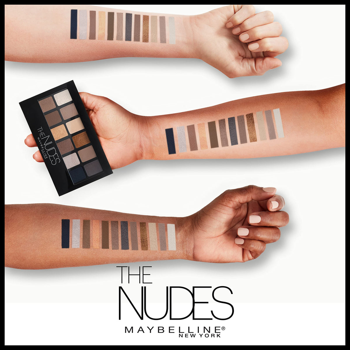 MAYBELLINE The Nudes Eyeshadow Palette with brush applicator