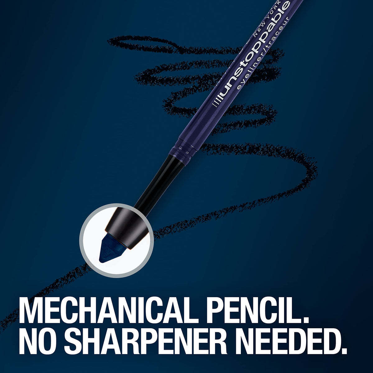MAYBELLINE Unstoppable Waterproof Eyeliner Pencil, application on eyelid