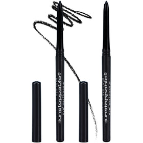 MAYBELLINE Unstoppable Waterproof Eyeliner Pencil, black, front view