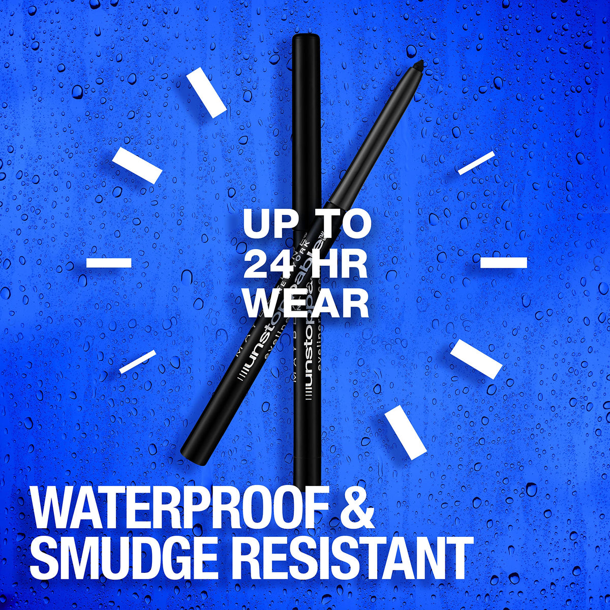 MAYBELLINE Unstoppable Waterproof Eyeliner Pencil, self-sharpening tip close-up