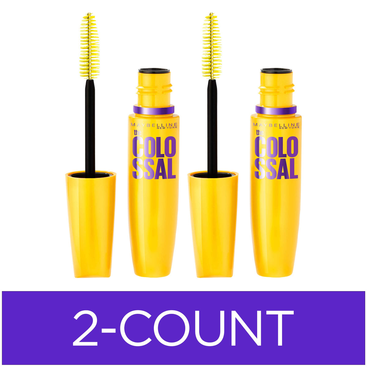 MAYBELLINE Volum' Express Colossal Mascara front view, Classic Black