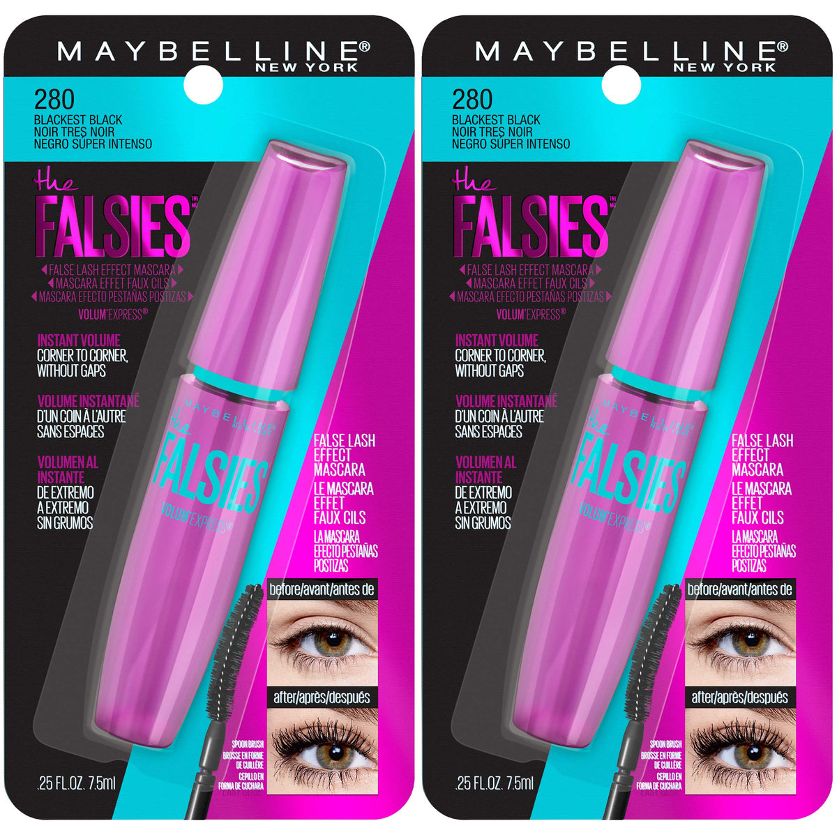 MAYBELLINE Volum' Express Falsies Mascara back view with ingredients
