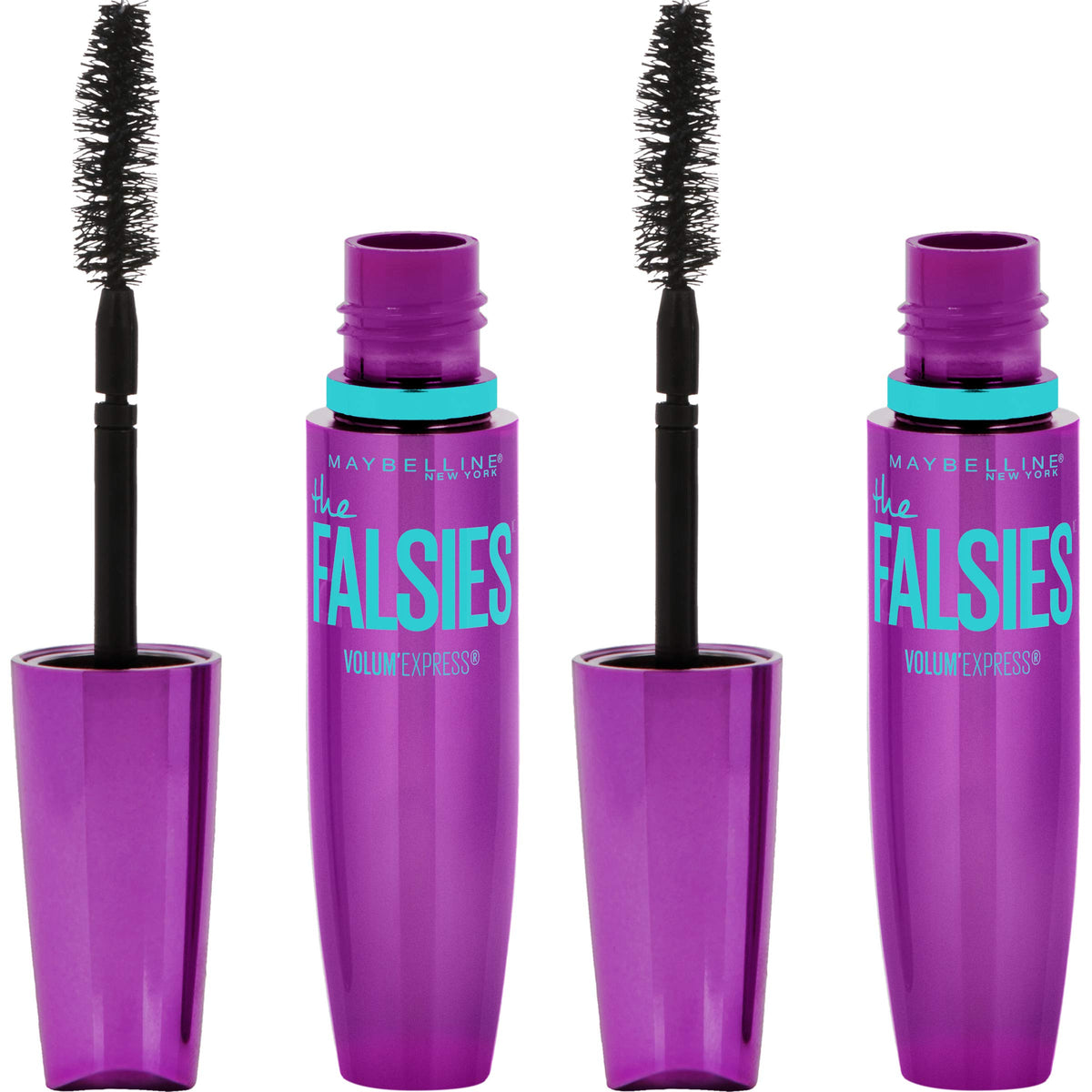 MAYBELLINE Volum' Express Falsies Mascara front view, Blackest Black