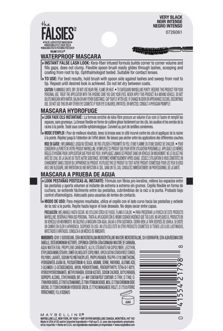 MAYBELLINE Volum' Express Falsies Mascara with wand