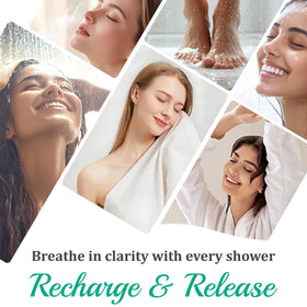 Maybeluck shower steamer pack next to a bathrobe