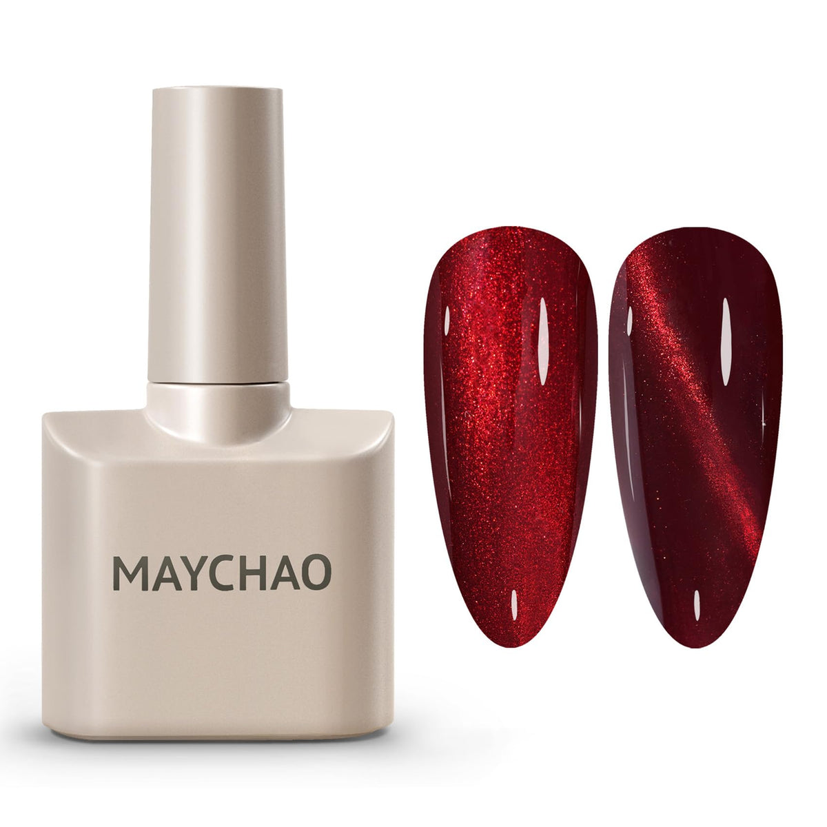 MAYCHAO 15ML Cat Eye Gel Nail Polish Burgundy bottle front view