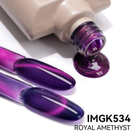 MAYCHAO Cat Eye Gel Nail Polish 15ML purple bottle back view