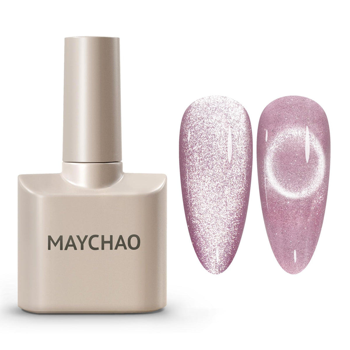 MAYCHAO Cat Eye Gel Nail Polish 15ML purple bottle front view