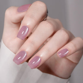 MAYCHAO Cat Eye Gel Nail Polish 15ML purple on nails with cat eye effect