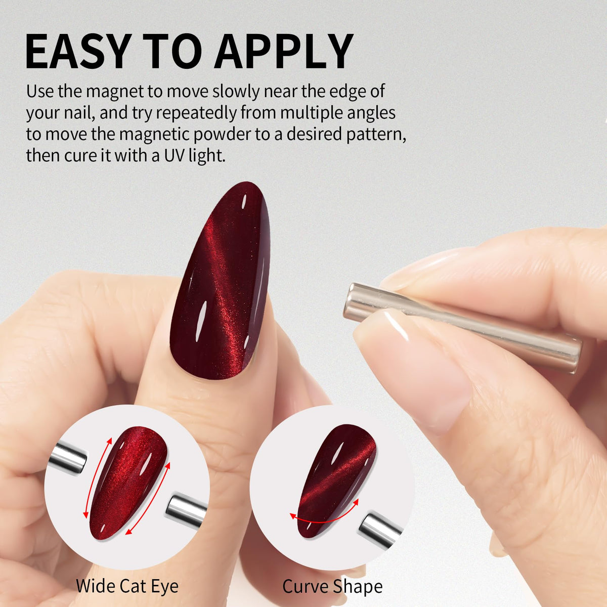 MAYCHAO Cat Eye Gel Nail Polish Burgundy packaging
