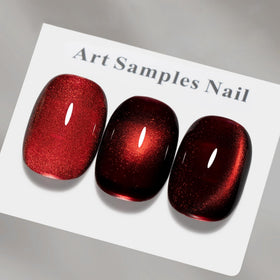 MAYCHAO Dark Cherry Red Cat Eye Gel Nail Polish 15ML bottle side view