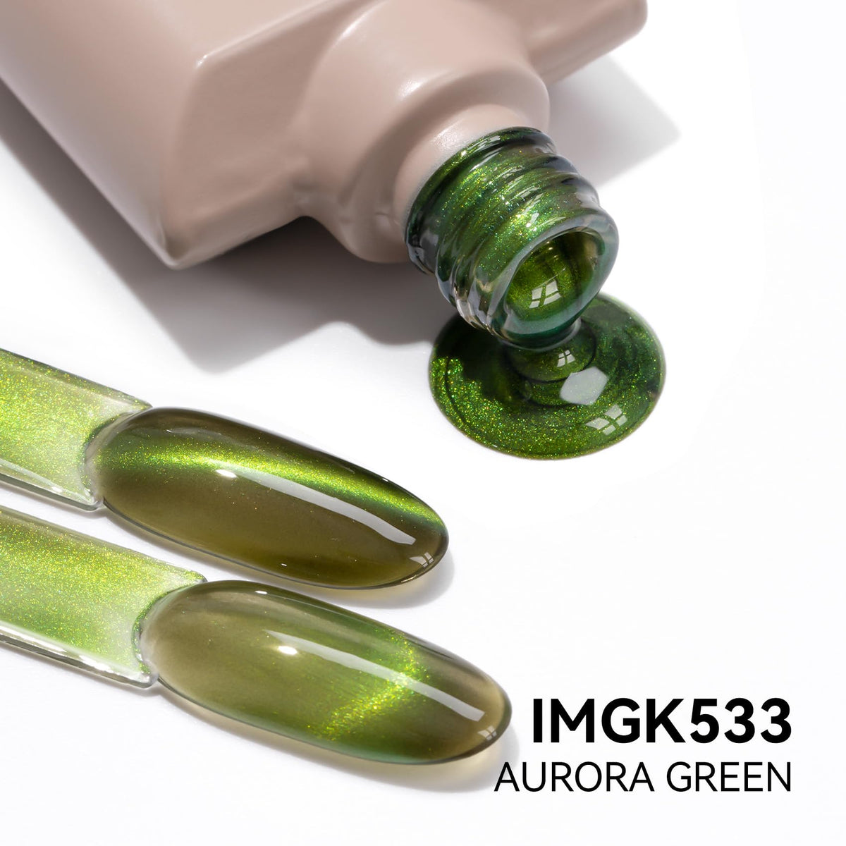 MAYCHAO gel polish bottle with holographic effect