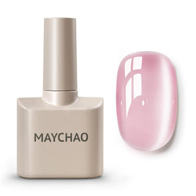 MAYCHAO Jelly Pink Cat Eye Gel Nail Polish 15ML front view