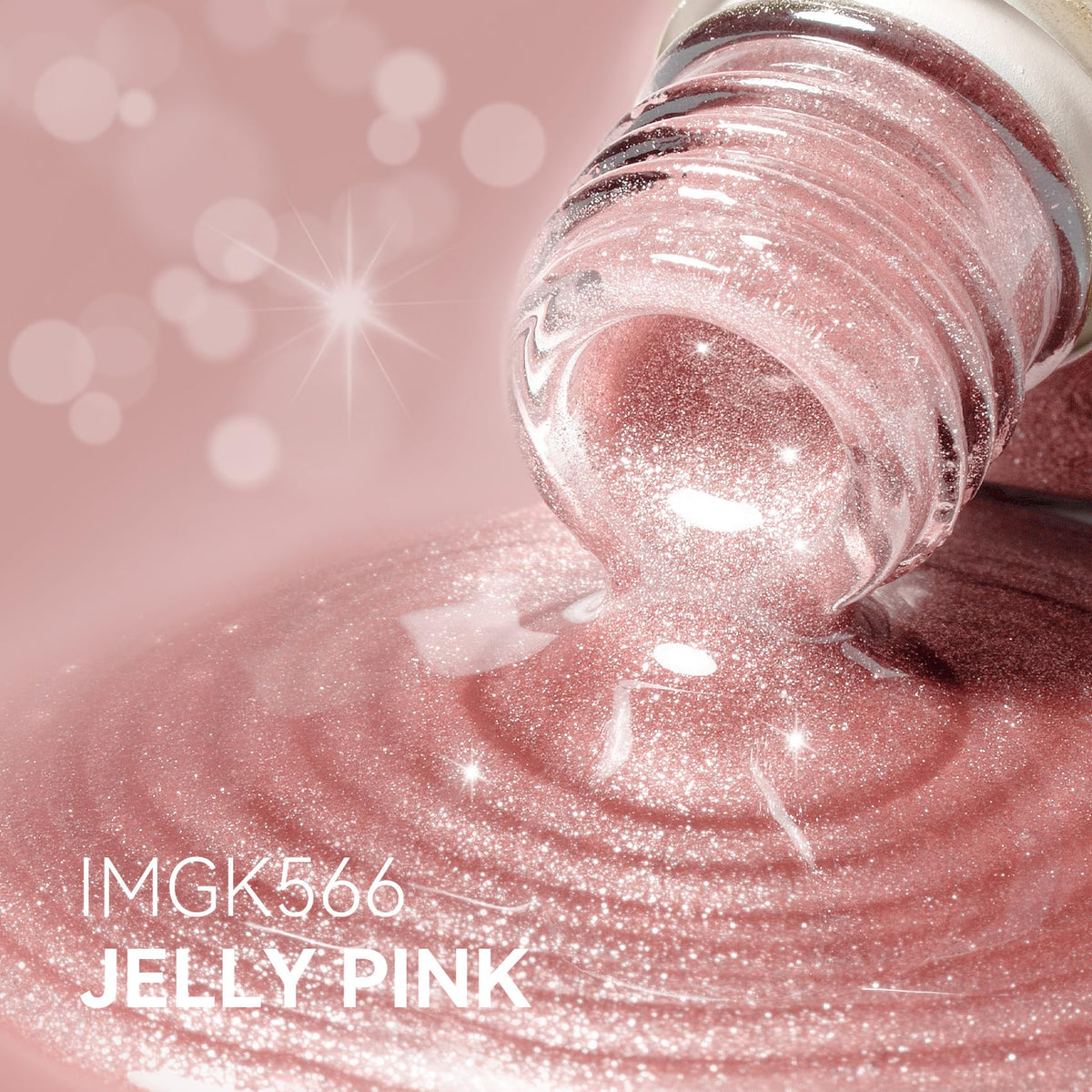 MAYCHAO Pink Cat Eye Gel Nail Polish 15ML with glitter particles