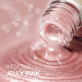 MAYCHAO Pink Cat Eye Gel Nail Polish 15ML with glitter particles