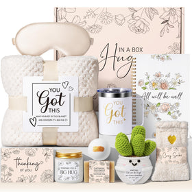 MAYICIVO Get Well Soon Gifts Basket with luxury throw blanket and tumbler