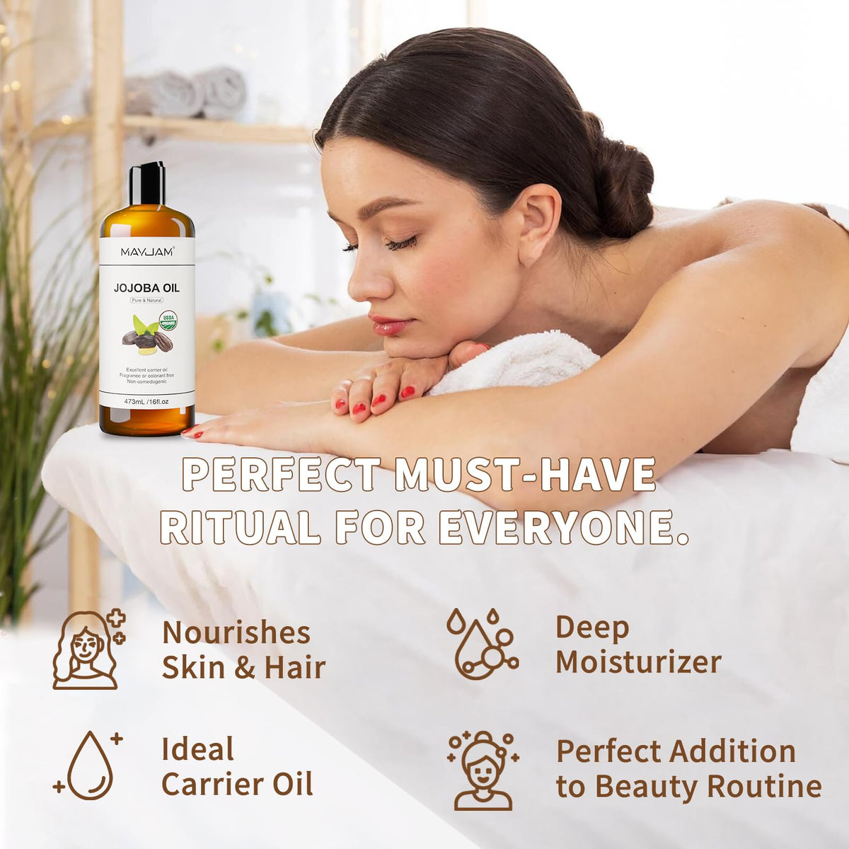 MAYJAM Jojoba Oil with essential oils