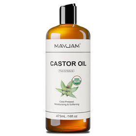 MAYJAM Organic Castor Oil 16 oz front view