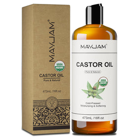 MAYJAM Organic Castor Oil packaging details