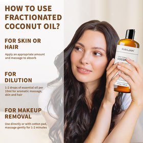 MAYJAM Organic Fractionated Coconut Oil 473ml lifestyle use