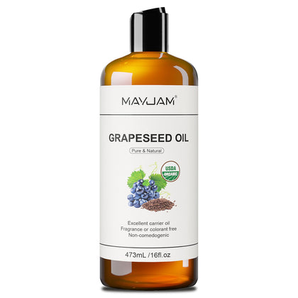 MAYJAM Organic Grapeseed Oil 16 Fl oz front view