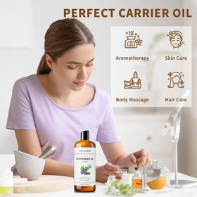 MAYJAM Organic Grapeseed Oil on a wooden table