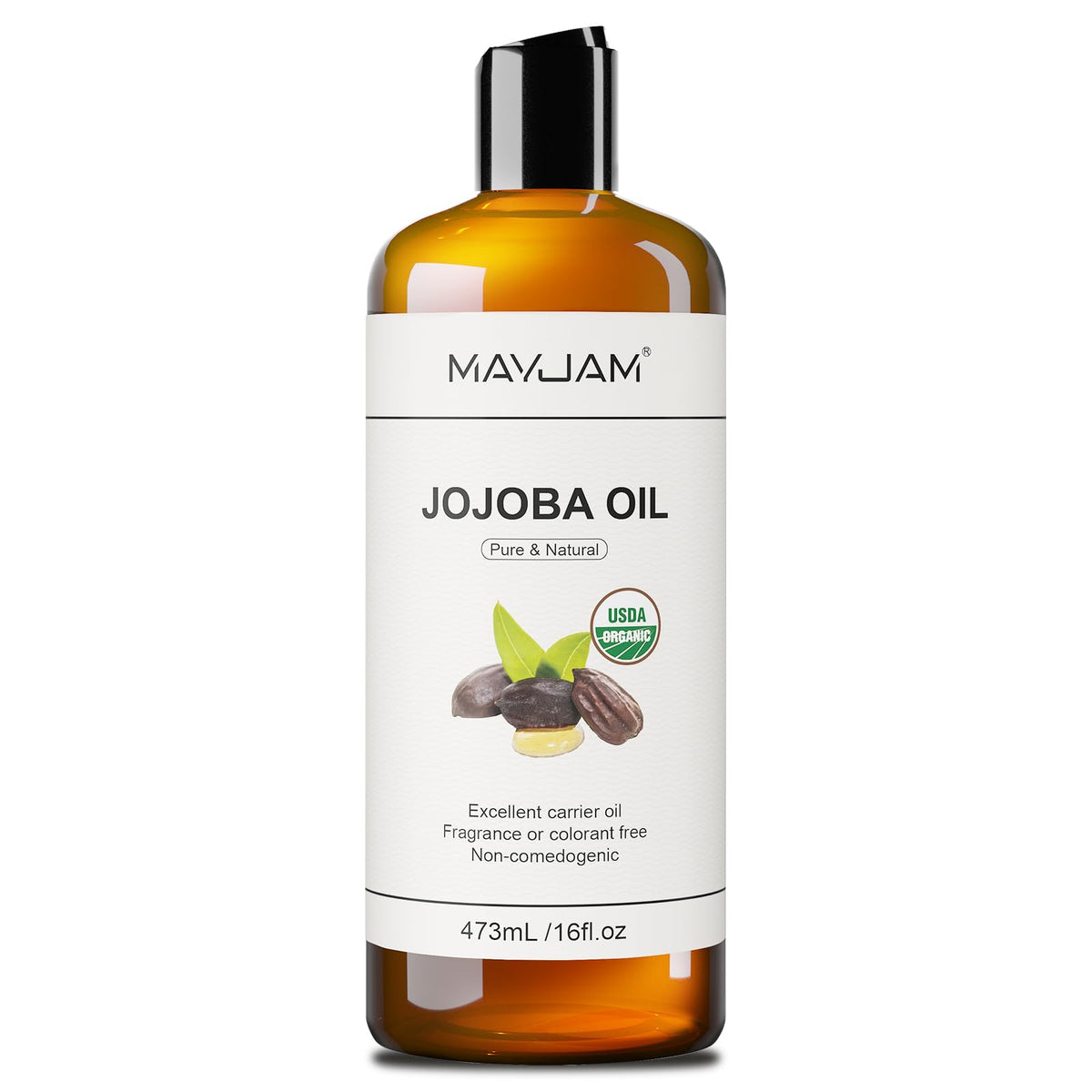 MAYJAM Organic Jojoba Oil 473ml front view