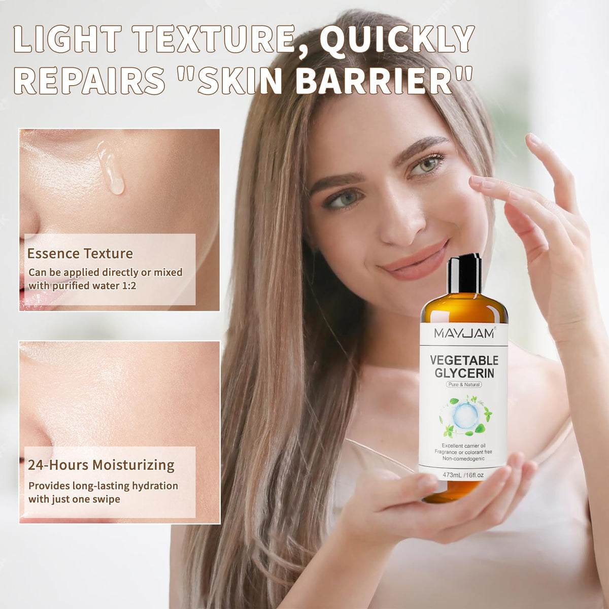 MAYJAM Vegetable Glycerine in a bathroom setting