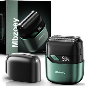 Mbzoey Electric Foil Shaver emerald green front view