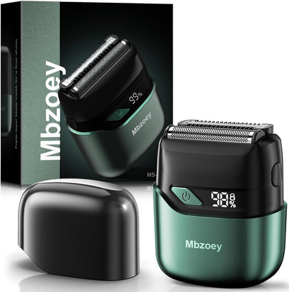Mbzoey Electric Foil Shaver emerald green front view