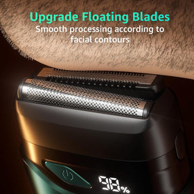 Mbzoey Electric Foil Shaver emerald green side view