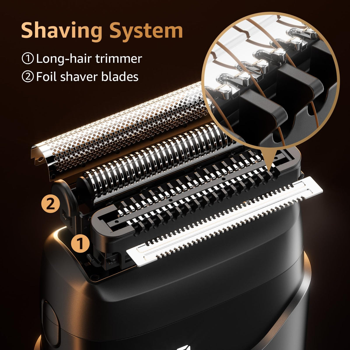 Mbzoey Electric Foil Shaver in a wet shaving scenario