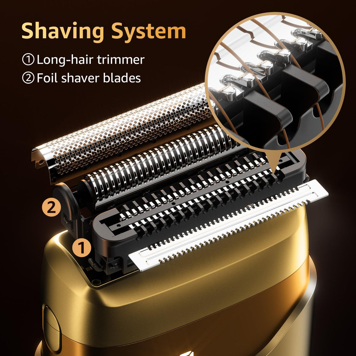 Mbzoey Electric Foil Shaver with LED battery display