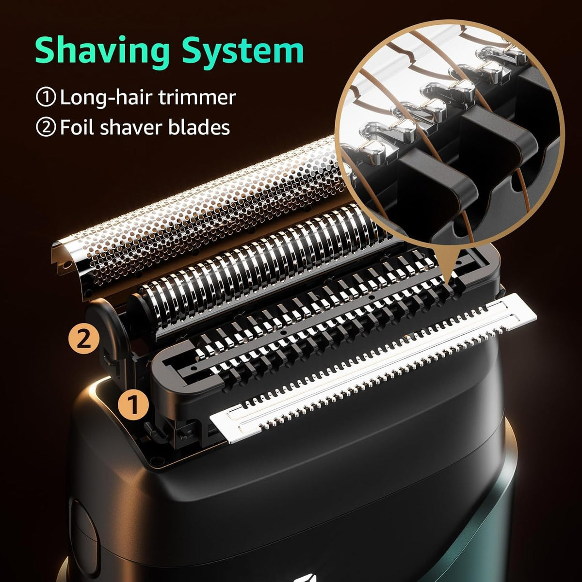 Mbzoey Electric Foil Shaver with USB-C charging cable
