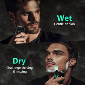 Mbzoey Electric Foil Shaver with water running over it