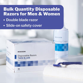 McKesson Disposable Razors in bulk packaging