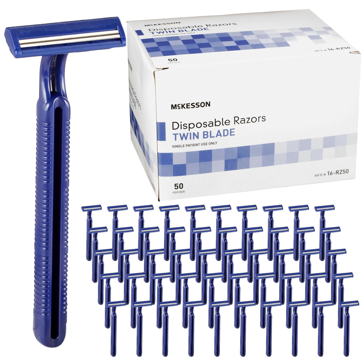McKesson Disposable Razors twin blade front view