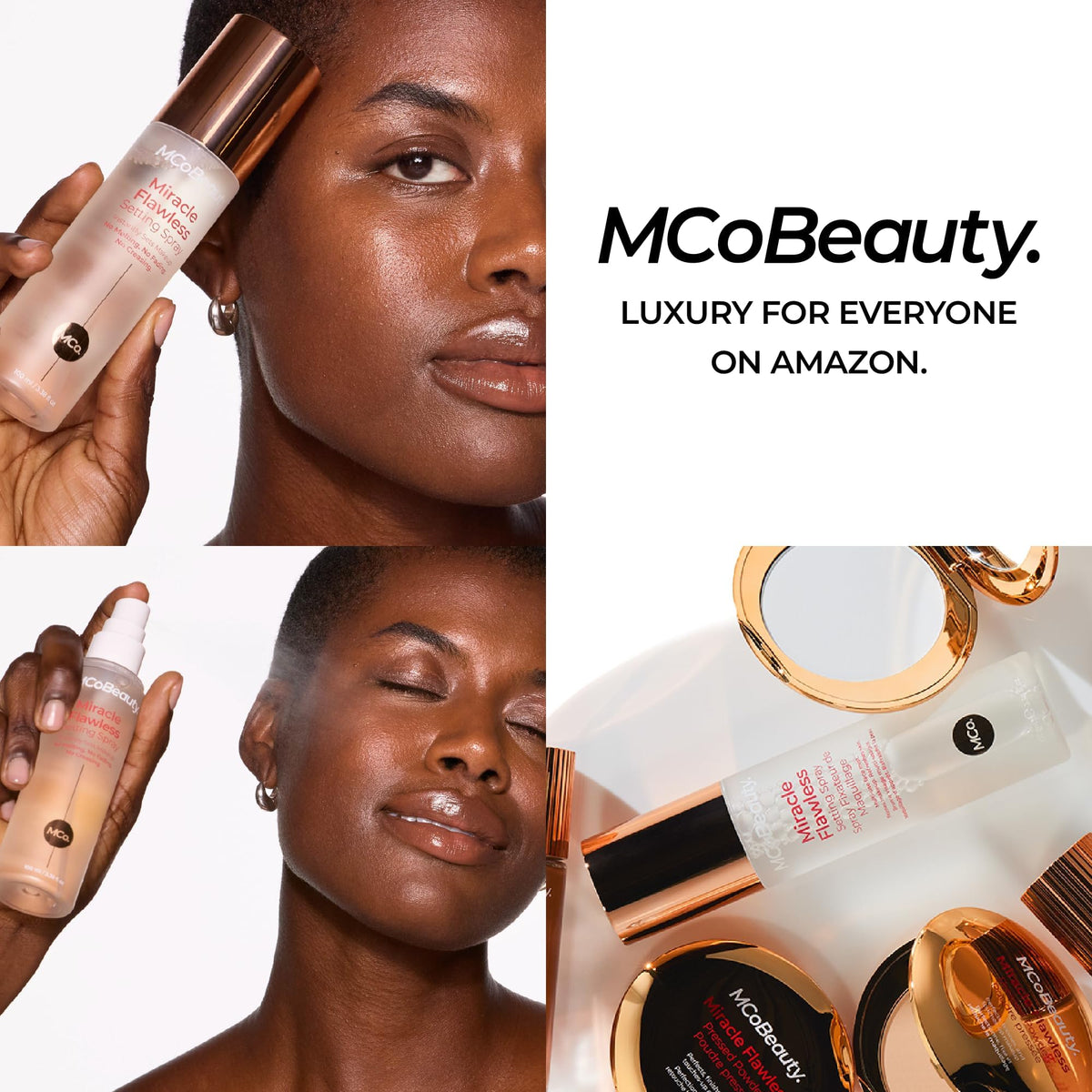 MCoBeauty Miracle Flawless Setting Spray in hand