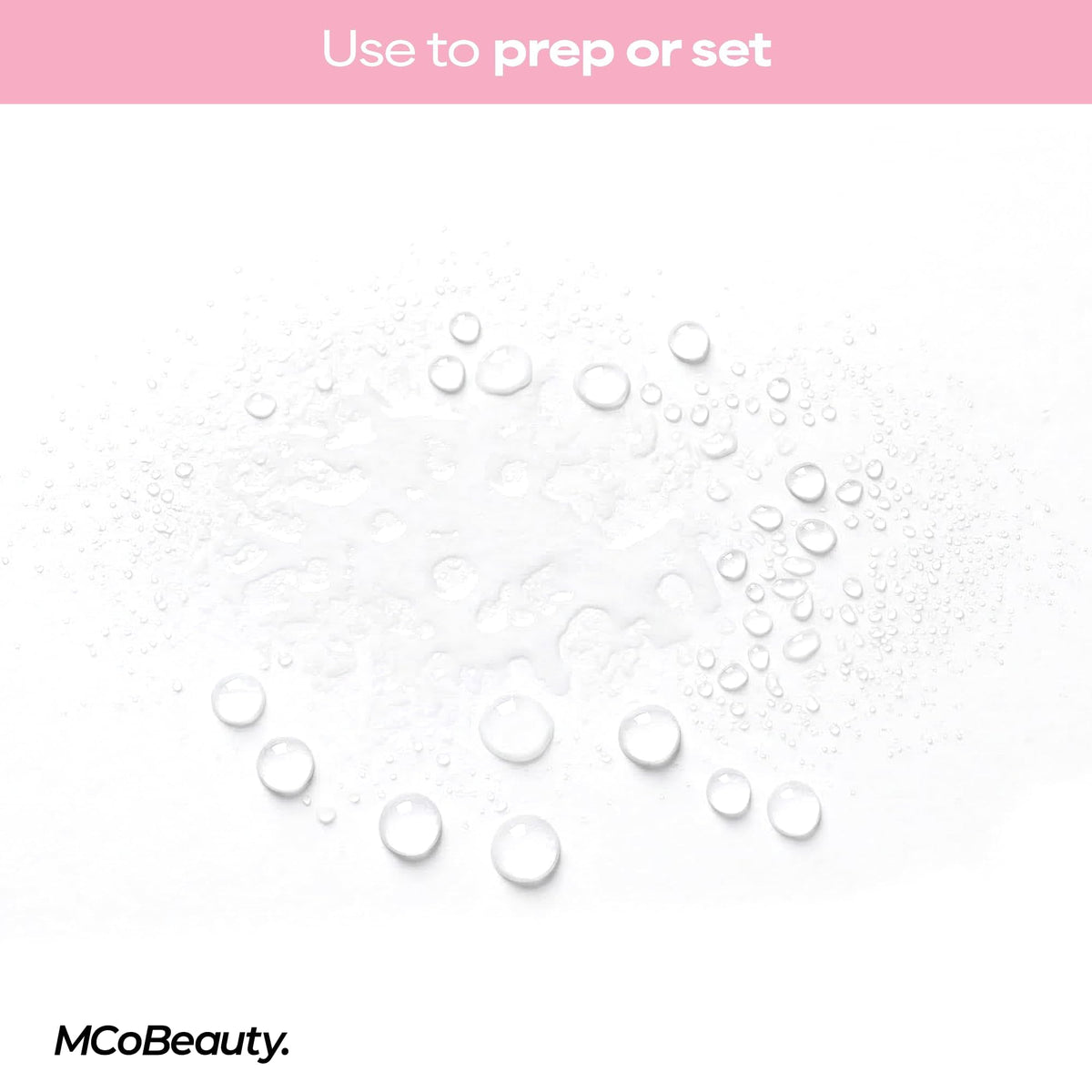 MCoBeauty Miracle Flawless Setting Spray with makeup products