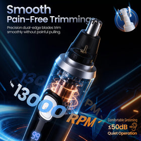 MDMSXXDD Ear and Nose Hair Trimmer compact design in travel case