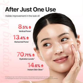 MDP Red Lacto Collagen Wrapping Mask application on skin