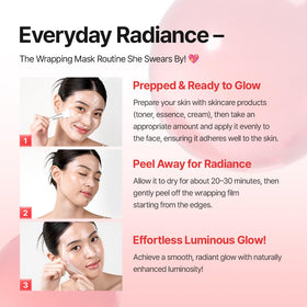MDP Red Lacto Collagen Wrapping Mask in bathroom setting