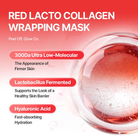 MDP Red Lacto Collagen Wrapping Mask texture close-up