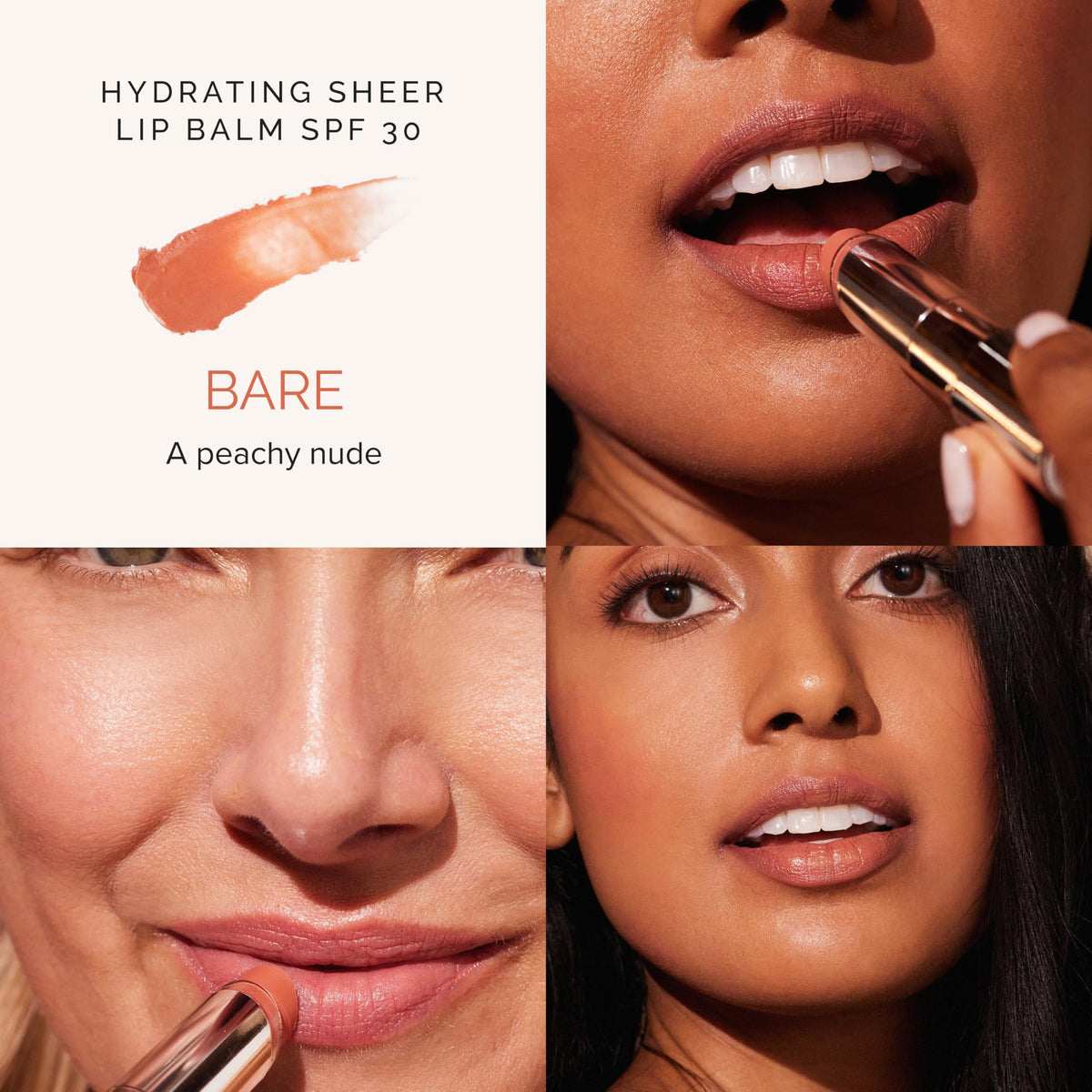 MDSolarSciences Hydrating Sheer Lip Balm SPF 30, Bare with natural background