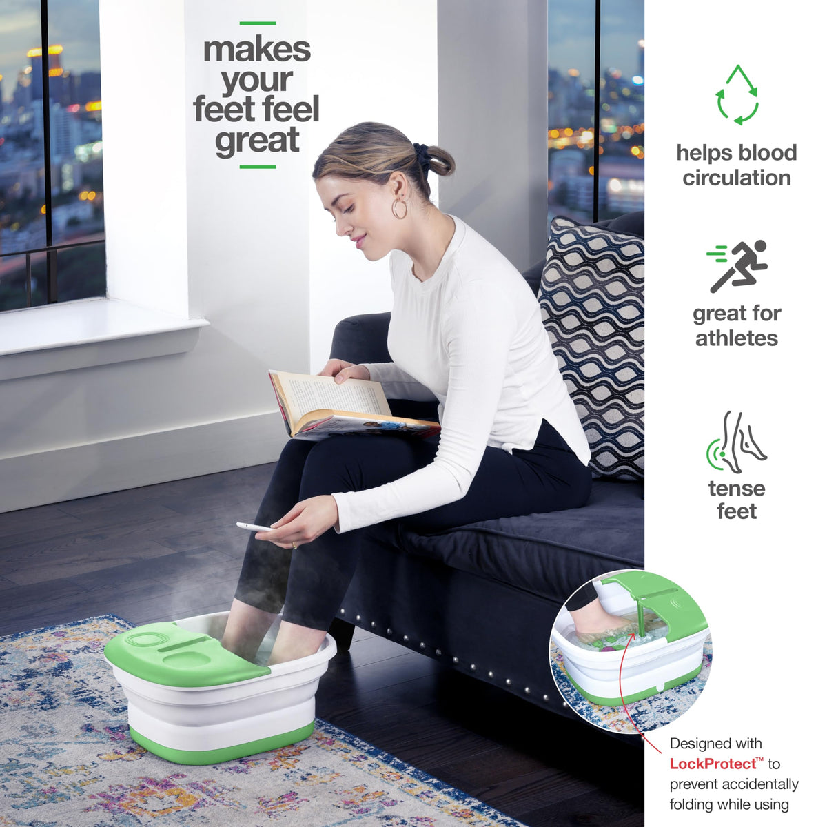 Medical King Foot Spa featuring removable massage rollers