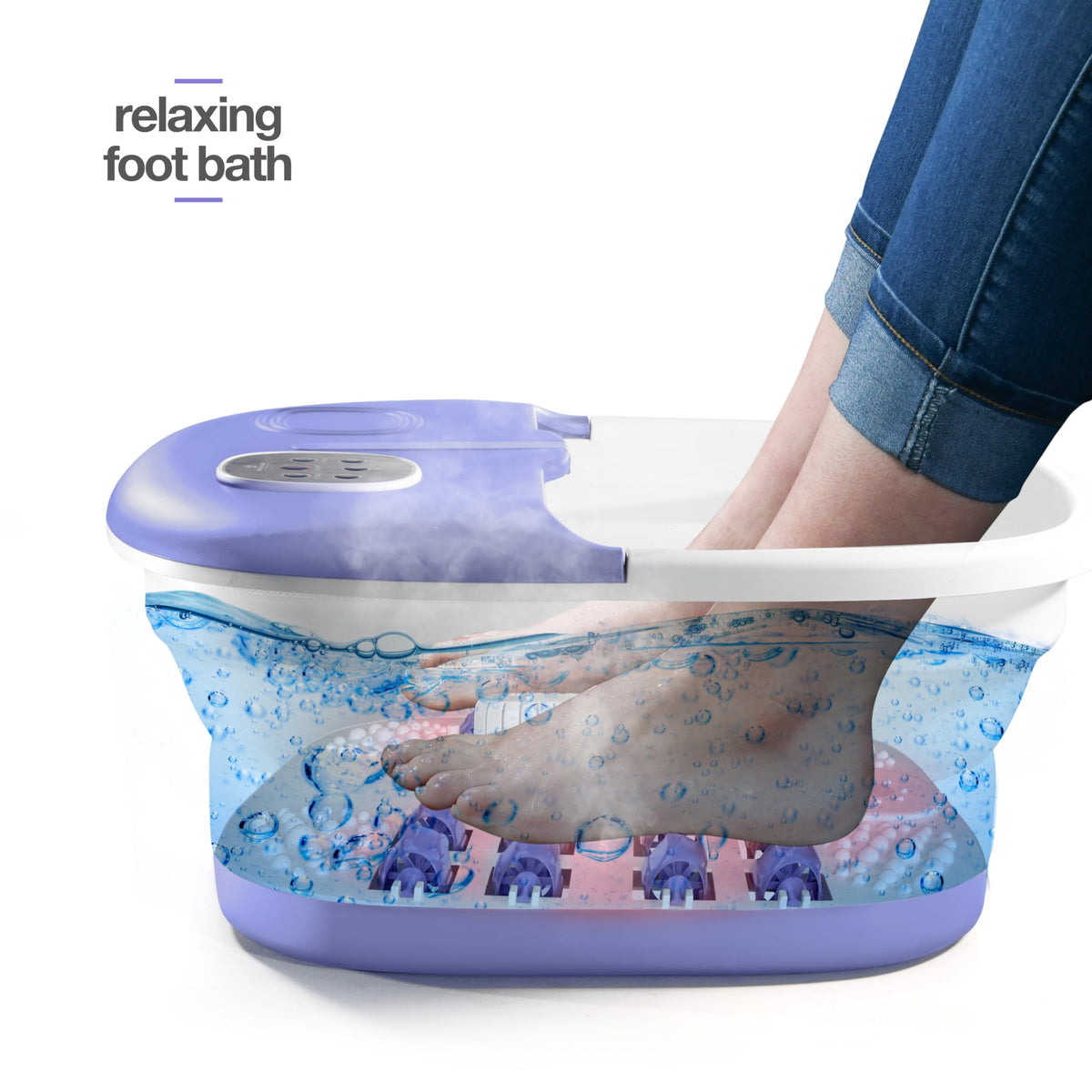 Medical King Foot Spa featuring removable massage rollers