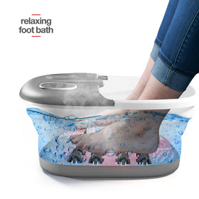 Medical King Foot Spa showing bubble jets and massage rollers