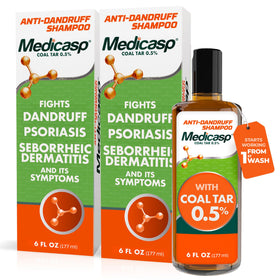 Medicasp Coal Tar Anti-Dandruff Shampoo 6 fl oz front view
