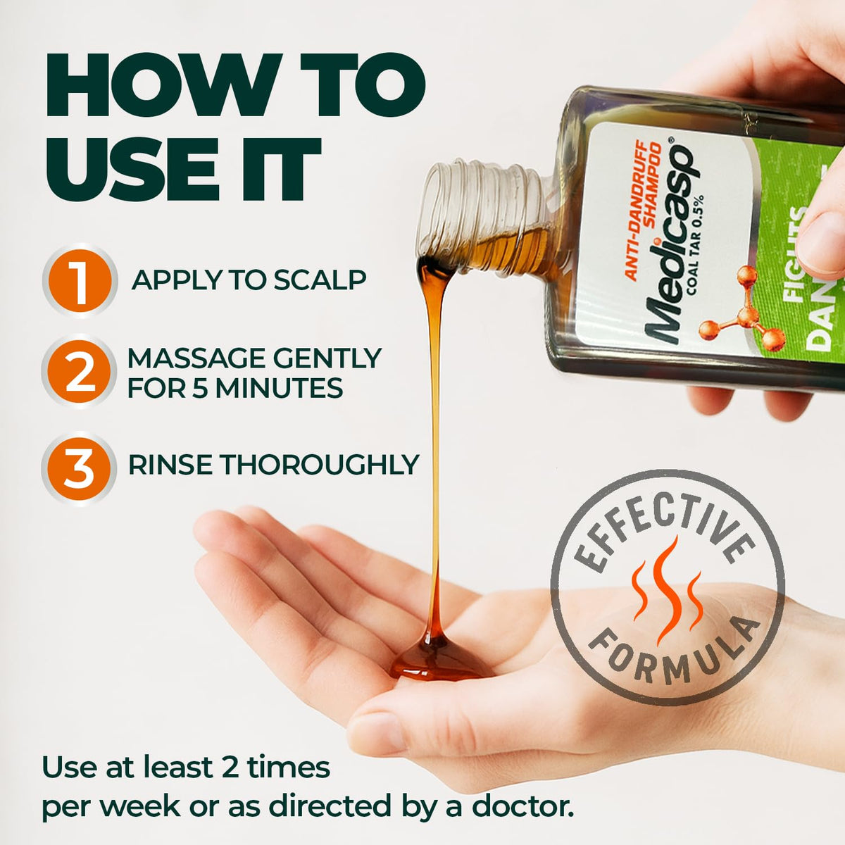 Medicasp Coal Tar Anti-Dandruff Shampoo with other hair care products